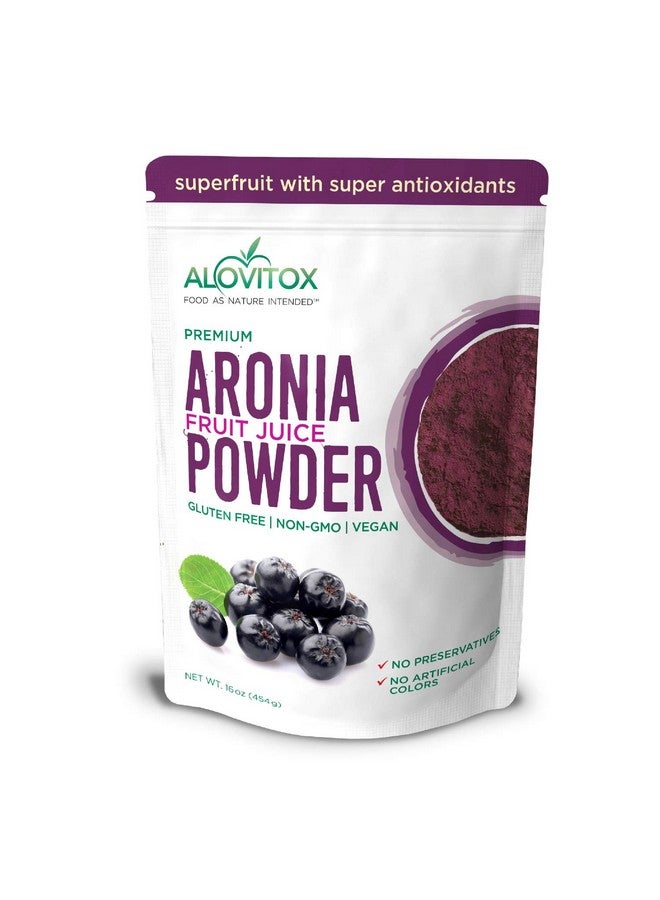 Alovitox Aronia Berry Powder | Antioxidant-Dense Juice Superfood with Dietary Fiber, Vitamins, Calcium, Iron, Boosts Immune System & Reduces Blood Pressure | RAW, Vegan, Non-GMO, Gluten-Free | 16 oz - Image 1
