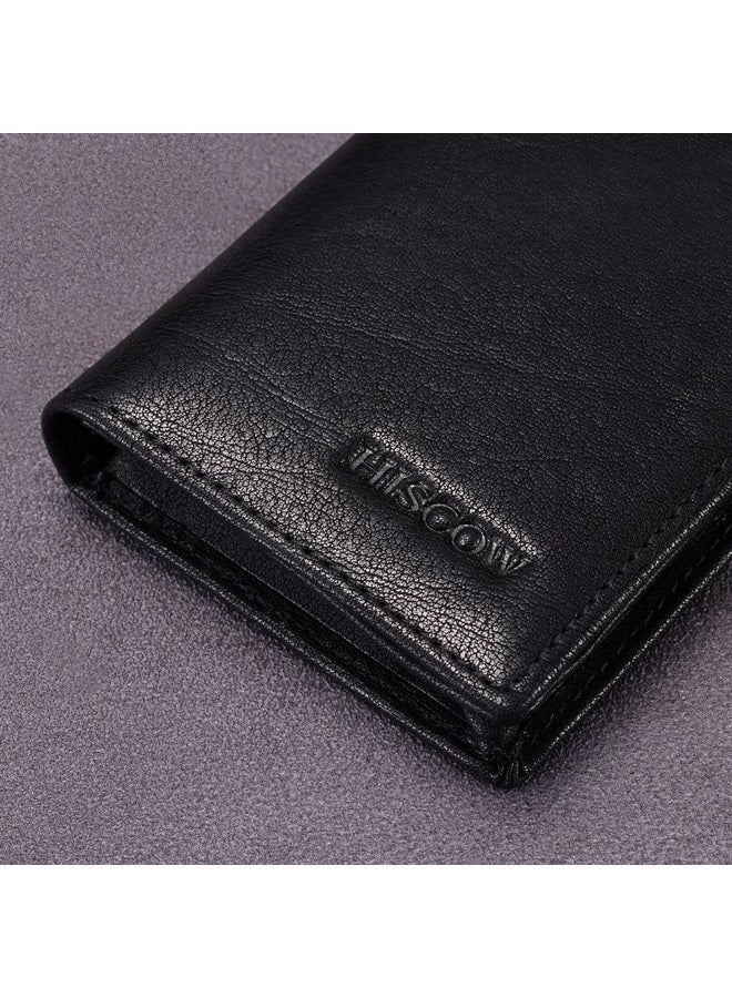 HISCOW Leather Business Card Case Holder for Men & Women, Italian Calfskin (Black Vegetable-Tanned Leather)  - Image 5