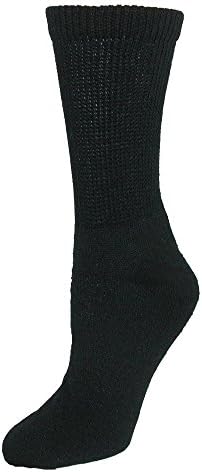 CTM Womens Diabetic Crew Socks 3 Pair Pack - Image 5