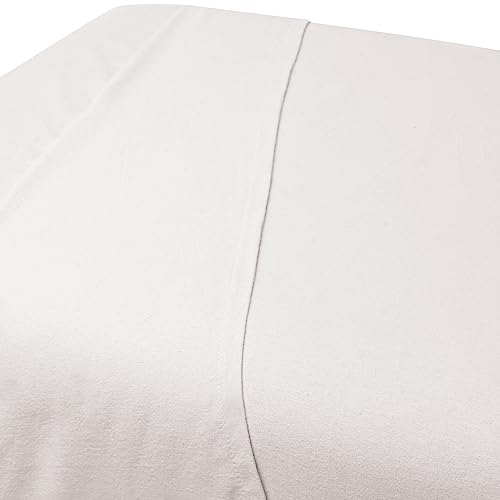 ForPro Professional Collection ForPro Premium Flannel Flat Sheet White - Image 3