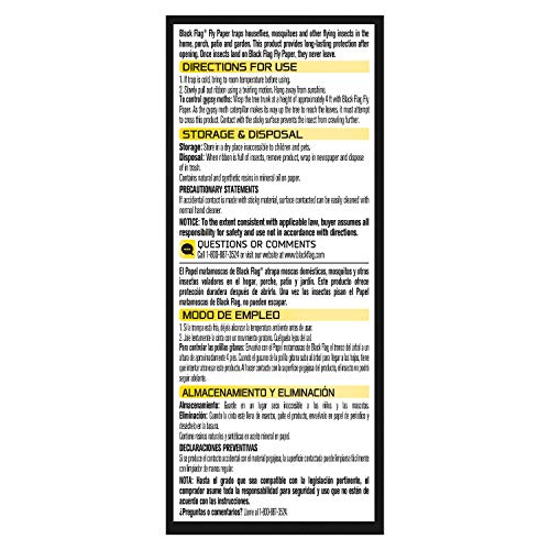 Black Flag Fly Paper 4 Traps, Catches All Flying Insects, 24 Pack - Image 2