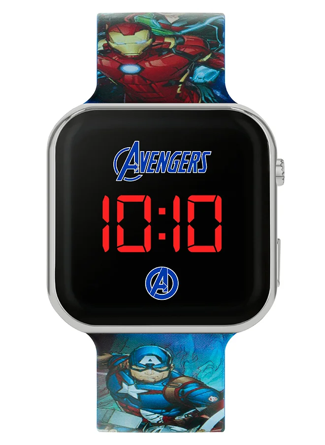 Disney Boy's Digital Square Shape Silicone Wrist Watch AVG4706ARG - 35 Mm