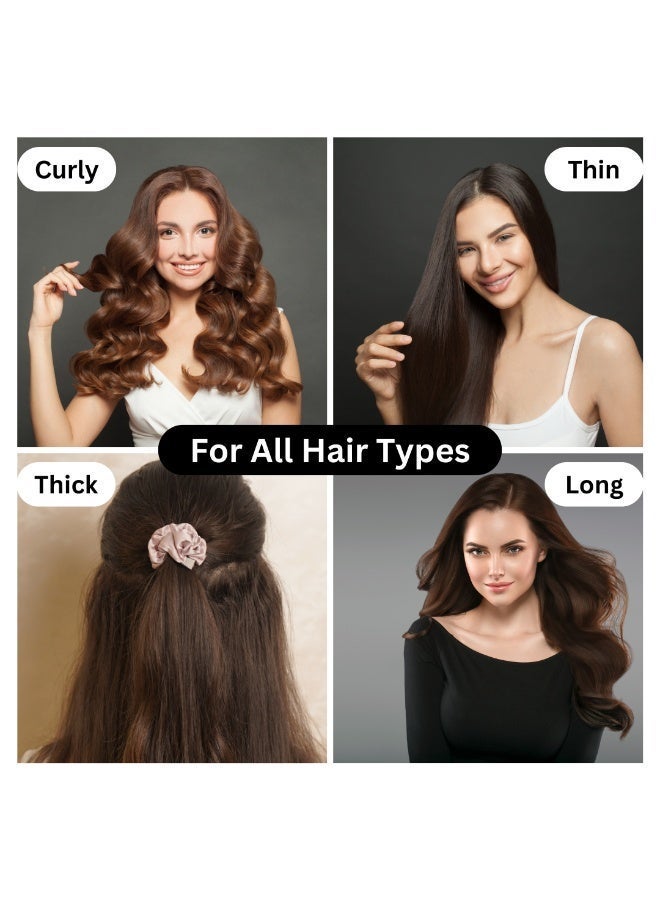 Silk Me Pure Mulberry Silk Scrunchie - Hair Nourishment - Hypoallergenic and Anti bacterial properties - Hair Hydration - Slim - Set of 3 (Black) - Image 5
