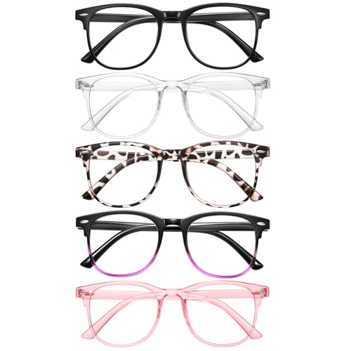 ZEHEXA Reading Glasses for Women Men Lightweight Blue Light Blocking Readers Fashion Computer Eye Glasses Frames - 5 Pack Anti Glare UV Cheaters 1.75 - Image 1