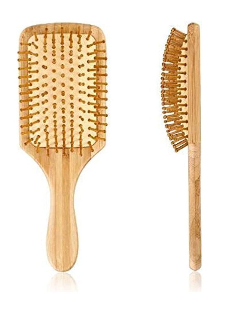 BLOOMING TIME Relaxing Small Square Wooden Massage Hair Styling Comb - Image 1