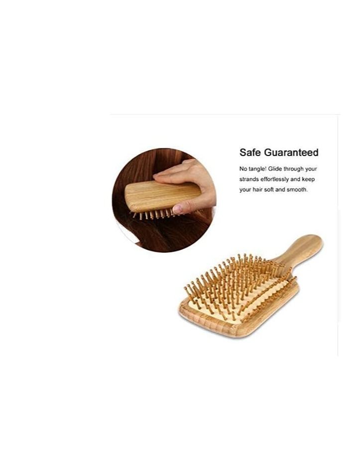BLOOMING TIME Relaxing Small Square Wooden Massage Hair Styling Comb - Image 2