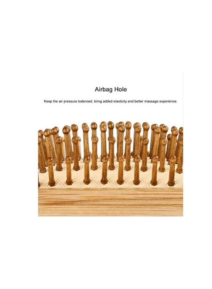 BLOOMING TIME Relaxing Small Square Wooden Massage Hair Styling Comb - Image 5