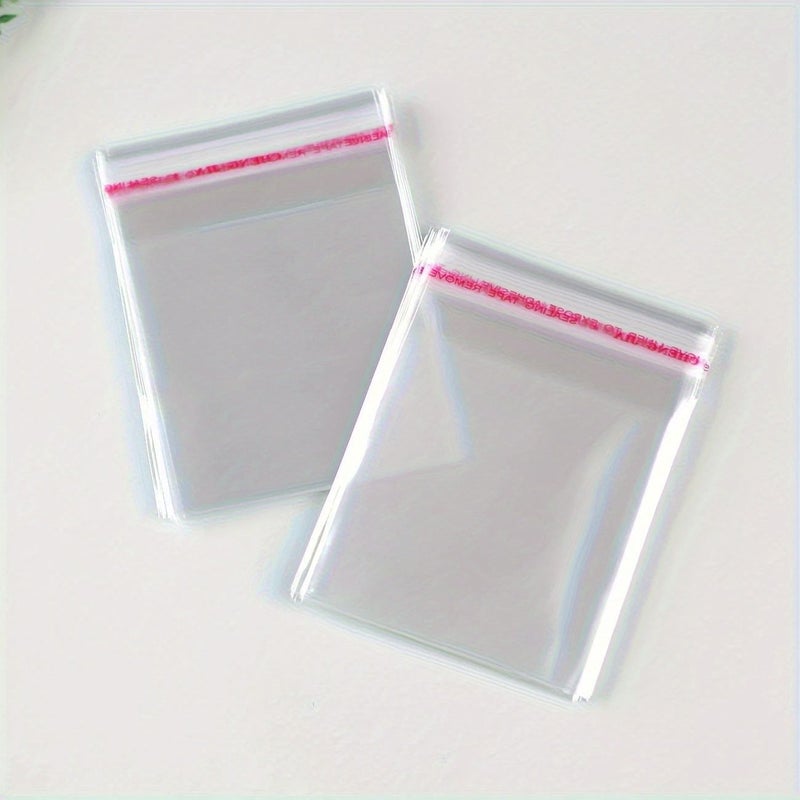100pcs Thickened Self Sealing OPP Plastic Bags Transparent for Jewelry Packaging 1.97x3.54 Inch - Image 2