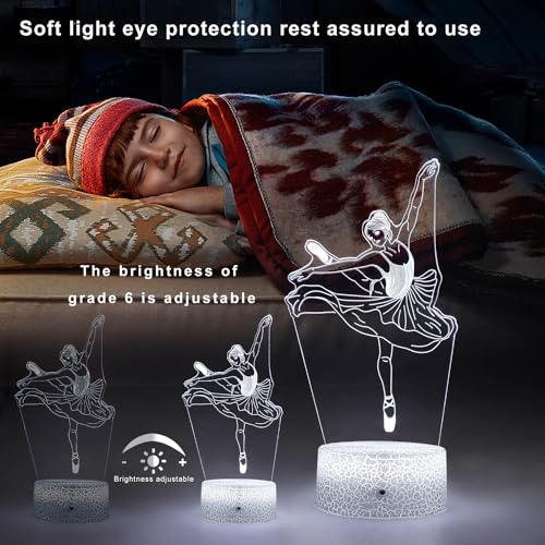 FlyonSea Kids Ballet Gifts,Ballets Girls Light Dancer 16 Color Changing Nightlight with Touch and Remote Control, Ballet Art Decor Light Birthday Christmas Gifts for Kids Girls Baby - Image 4