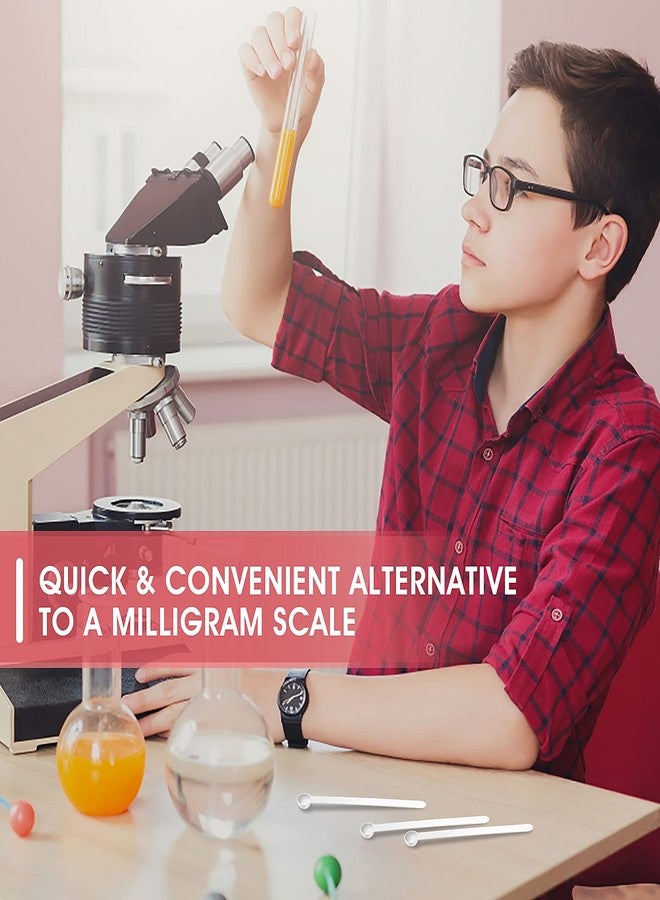 Prasacco 32 Pieces 1/32 Teaspoon 0.15 mL Mini Measuring Spoons Micro Scoops for Jars Little Tiny Plastic Scoop for Cosmetics Medicines Spices Powder Glitter Seasoning Lab - Image 3