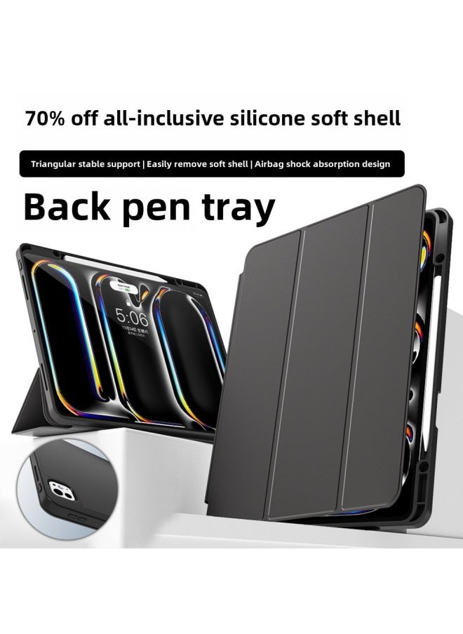 For Huawei Matepad11 Flat Protective Cover Air11.5S Tri-fold Pro11 Soft Case With Pen Slot 24-Color:Haze ]-Applicable Model:Pro7-13 Inch (M4)  (right Pen Slot)  - Image 2