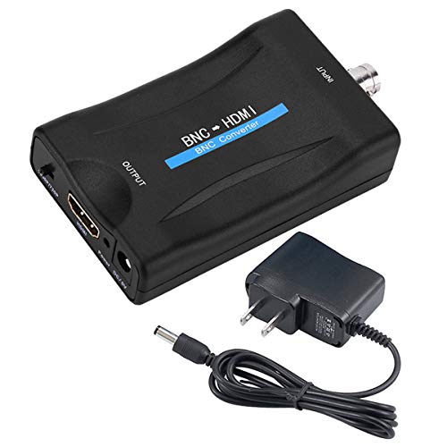 AoeSpy BNC to HDMI Converter Adapter Female CVBS BNC HDMI Coax Connector Coaxial Composite Analog Video Audio Input 1080P Output HDCP Hook Security Camera DVRs Surveillance CVR AC1420 CCTV for Monitor HD TV - Image 1