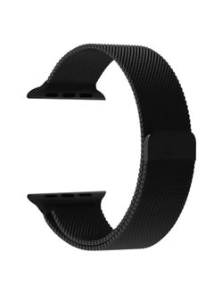 Stainless Steel Milanese Loop Band For Apple Smart Watch Series 5/6/7 42/44/45mm Black