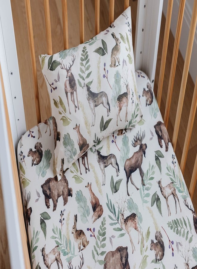 Pobibaby Pobi Baby 13x18 Cotton Pillowcase - 2 Pack Premium Toddler Pillowcase - Ultra Soft Jersey Knit - Crib Pillow, Kids Pillow, Travel Pillow Case Cover (Wildlife) - Image 2