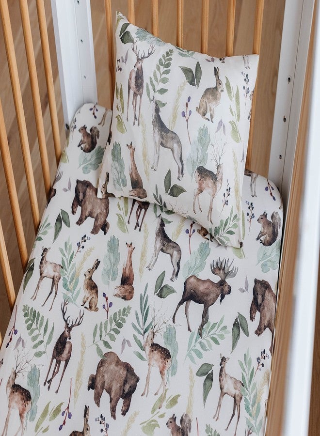 Pobibaby Pobi Baby 13x18 Cotton Pillowcase - 2 Pack Premium Toddler Pillowcase - Ultra Soft Jersey Knit - Crib Pillow, Kids Pillow, Travel Pillow Case Cover (Wildlife) - Image 3