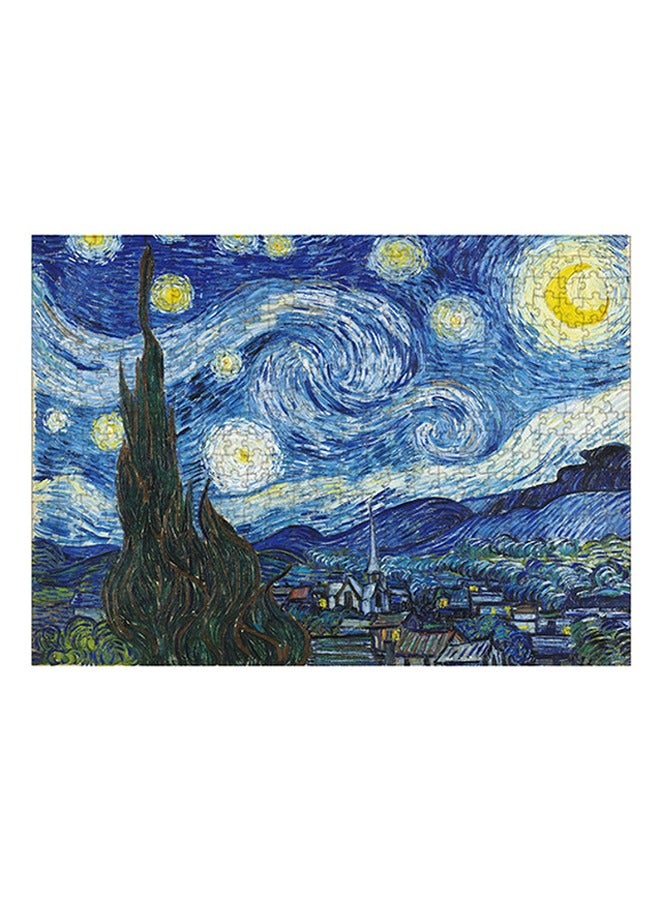 لغز منشار الليل المرصع بالنجومنجوم الليلة اللغز 1000 قطعة فان غوخ لغز صغير للبالغين لعبة العائلة لغز - لعبة التحدي التعليمي - Image 2