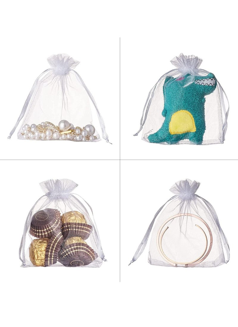 Oasisgalore 100PCS Premium Sheer Organza Bags, Favor Bags with Drawstring, 5x7 inches Jewelry Gift Bags for Party  - Image 5