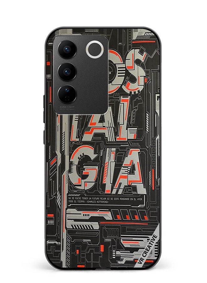 VR CREATIVE Protective Case Cover For Vivo V27e Nostalgia Design Multicolour - Image 1