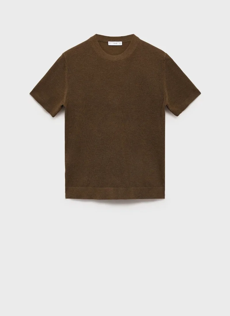 Mango Man Essential Crew Neck T-Shirt