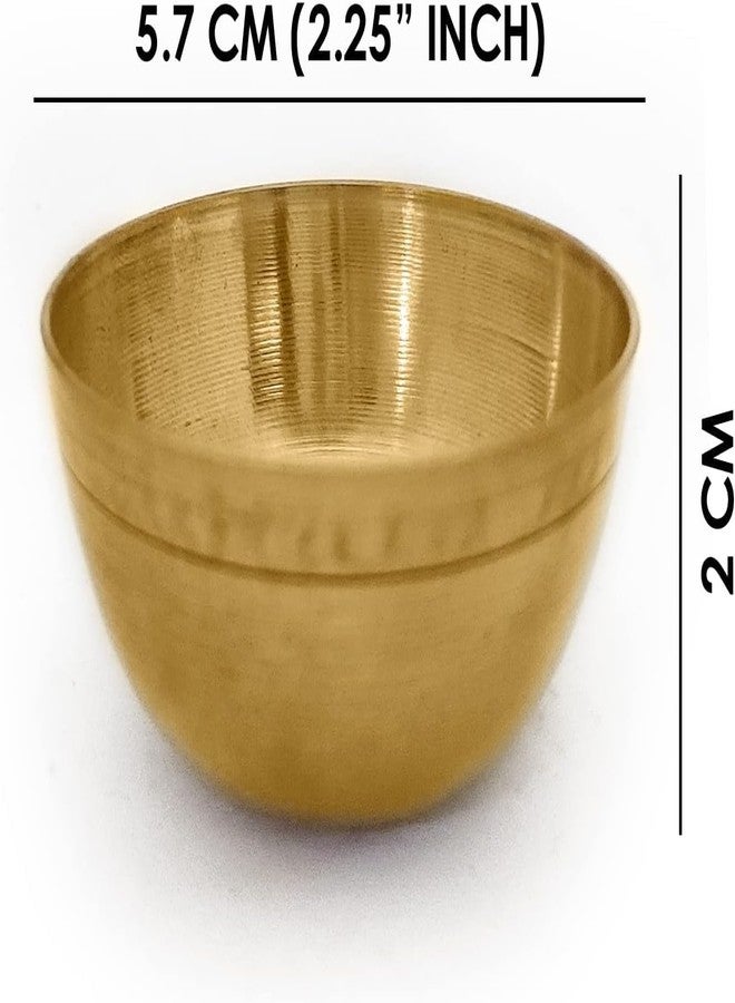 SATVIK STORE SATVIK Set of 6 Pure Brass Bhog Bowl Set for Pooja & Meditation | Indian Altar Supplies | Prasad Bowls for Diwali, Yoga, & Buddhist Offering | Durable & Decorative Brass Katori - Image 2