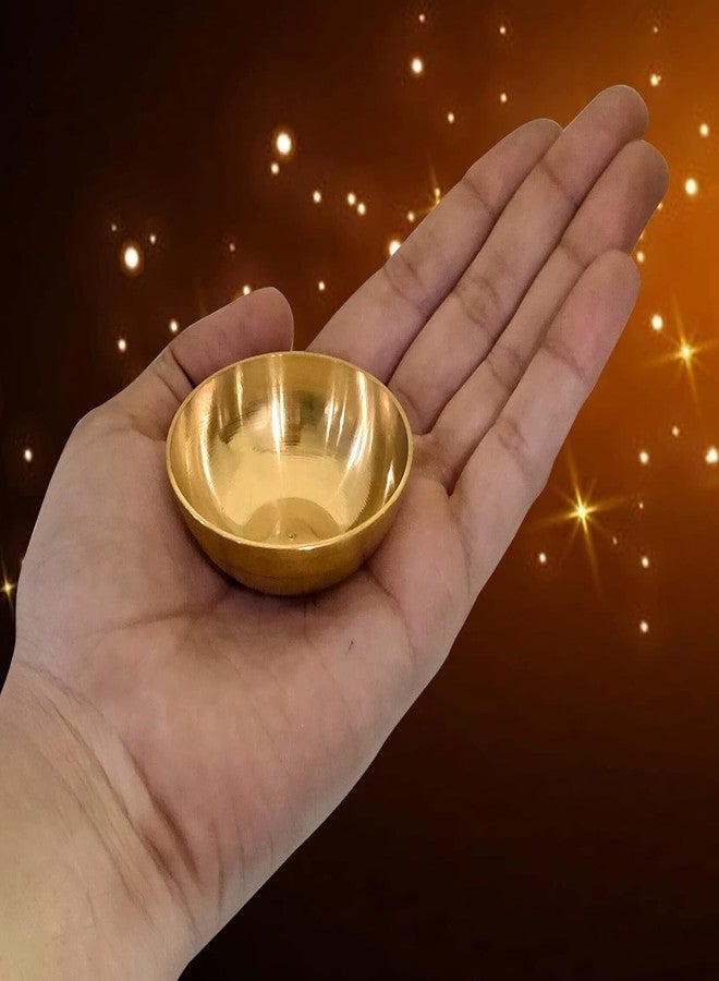 SATVIK STORE SATVIK Set of 6 Pure Brass Bhog Bowl Set for Pooja & Meditation | Indian Altar Supplies | Prasad Bowls for Diwali, Yoga, & Buddhist Offering | Durable & Decorative Brass Katori - Image 3