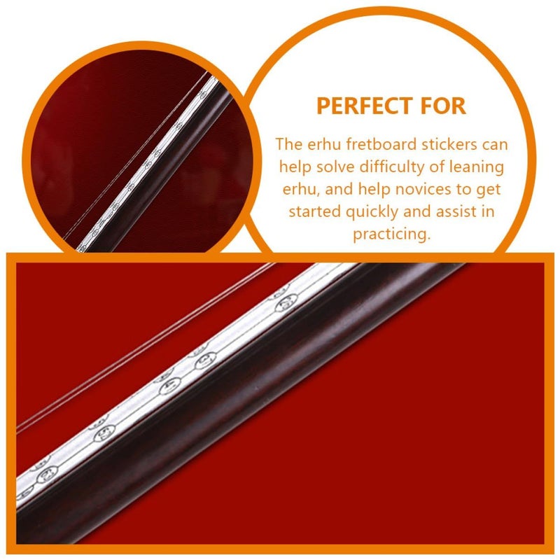 3 Red Black Erhu Fretboard Decals Sticker Practice Scale Tuning Aid - Image 3