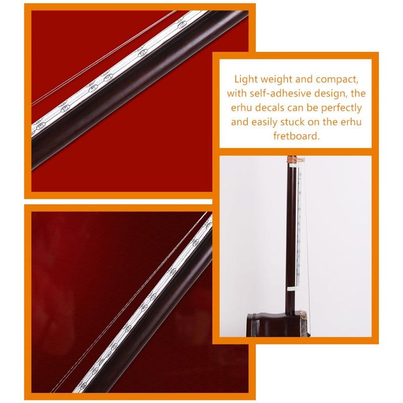3 Red Black Erhu Fretboard Decals Sticker Practice Scale Tuning Aid - Image 2