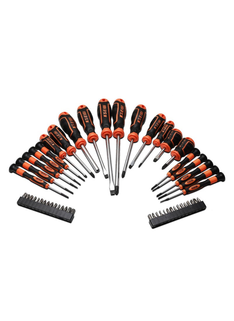 KSEIBI - Screwdriver and Bit Set 52-Pc, Chrome Vanadium, For General Household Repairs, Various Maintenance, Repair, Assembly, and DIY Tasks Across Multiple Industries and Applications. - Image 1