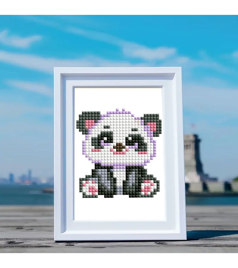 16 قطعة من مجموعة الرسم بالماس 5D DIY، حيوانات كرتونية لطيفة، مثقاب مربع، فن حرفي، ديكور المنزل - Image 3