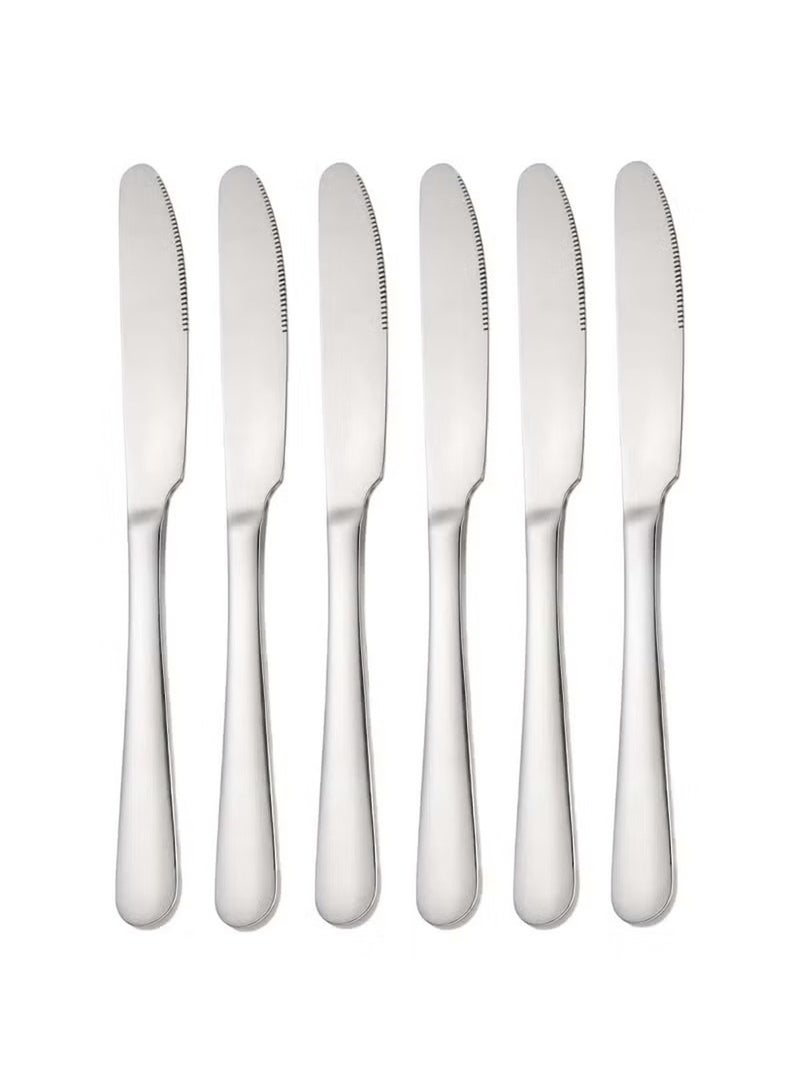 هويتك 6 پیس سٹینلیس سٹیل ڈنر نائف سیٹ – 20.4 سینٹی میٹر، پائیدار اور خوبصورت ڈیزائن - Image 1