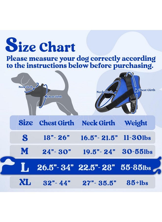 حزام كلاب من rabbitgoo للكلاب الكبيرة، سترة للحيوانات الأليفة لا تسحب ولا تخنق، سهلة الارتداء بإبزيم واحد، عاكس، حزام للحيوانات الأليفة قابل للتعديل مع حزام مولي للمشي والتدريب، أزرق، مقاس كبير - pzsku/ZA700EA7808EBCB0346F1Z/45/_/1737031478/ff72bda1-469a-421c-bcab-9599b18b0944