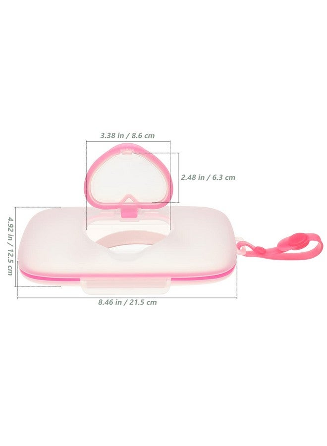 Healeved Baby Wipes Dispenser?On The Go Wipes Dispenser Baby Outdoor Travel Stroller Wet Wipes Box?Travel Wipes Case Baby Wipe Holder?Refillable Container For Car Bathroom Living Room Pink - Image 4