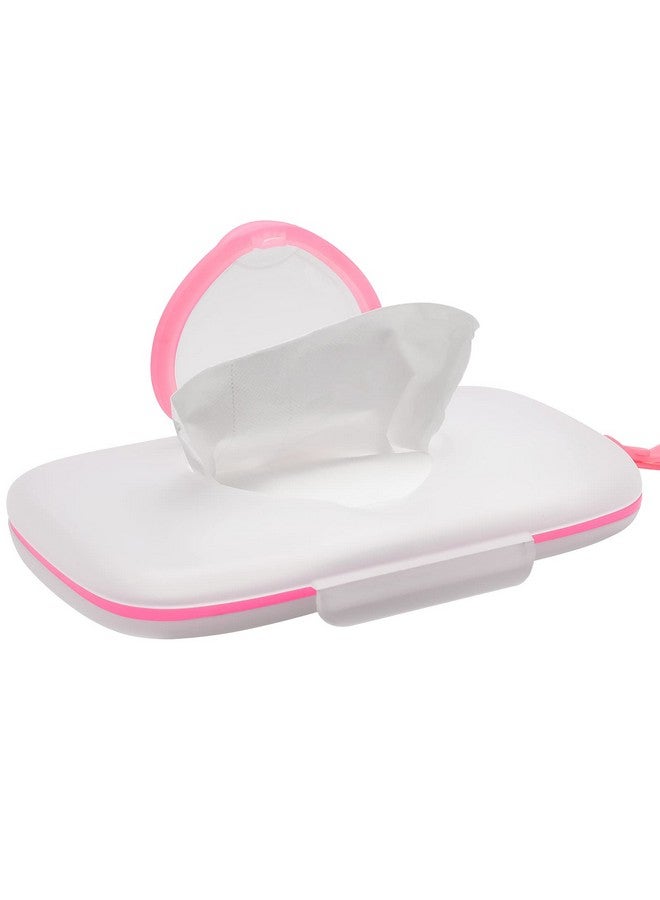 Healeved Baby Wipes Dispenser?On The Go Wipes Dispenser Baby Outdoor Travel Stroller Wet Wipes Box?Travel Wipes Case Baby Wipe Holder?Refillable Container For Car Bathroom Living Room Pink - Image 2