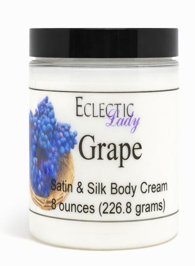 Eclectic Lady Grape Satin and Silk Cream, Body Cream, Body Lotion, 8 oz - Image 1