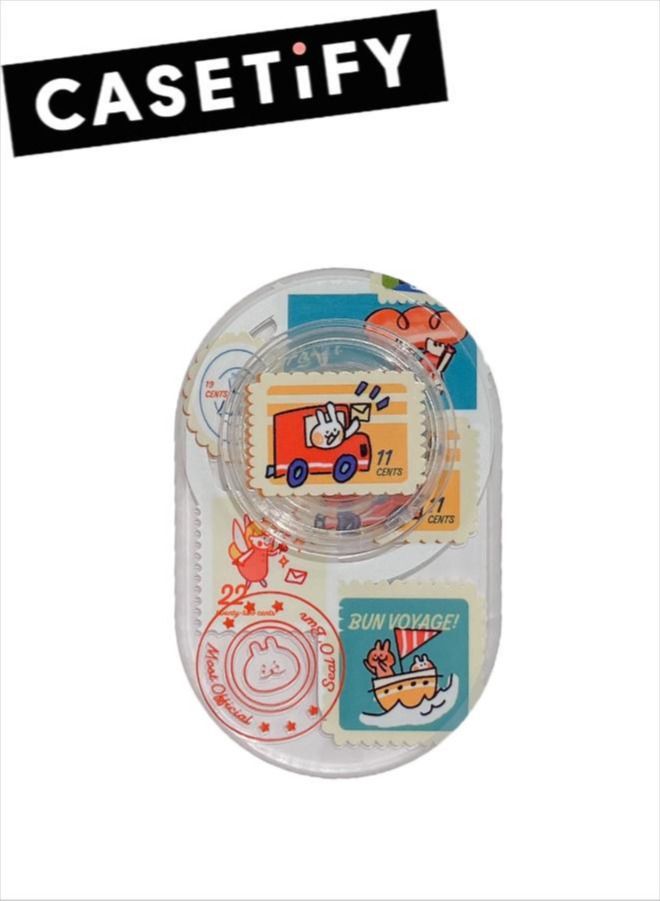 Casetify Stamp Rabbit Phone Grip Stand Compatible with MagSafe, MagSafe Phone Grip Holder, Wireless Charging Compatible - Image 1