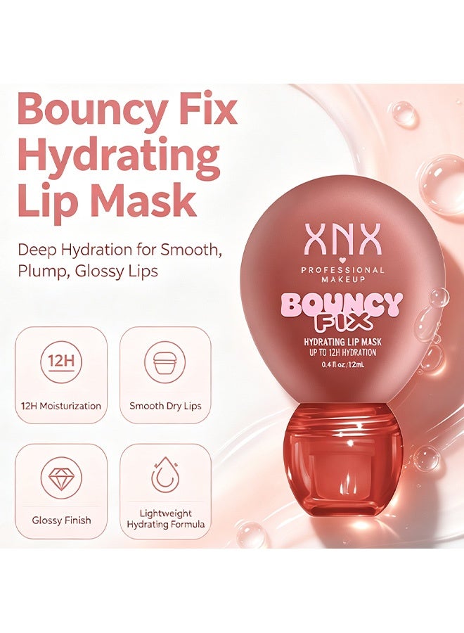 XNX Hydrating Lip Mask,Bouncy Fix,Hyaluronic Acid Lip Sleeping Mask Up To 12H Hydration for Dry Chapped Lips Lip Night Care Treatment 12ml,06# - Image 3