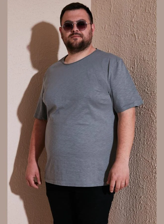 Buratti  Buratti Cotton Regular Fit Plus Size T-Shirt Men's T-SHIRT 59020001B for Men | Best Price UAE