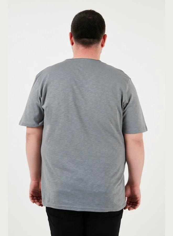 Buratti  Buratti Cotton Regular Fit Plus Size T-Shirt Men's T-SHIRT 59020001B for Men | Best Price UAE