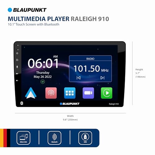BLAUPUNKT Raleigh 910 101 Touch Screen Car Radio with Android Auto Apple CarPlay - Image 3