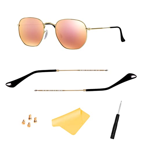 Hicycle2 Replacement Temple Arm,Temple Tips for Ray Ban RB3025 RB3447 RB3547N RB3548N RB3647N Sunglasses,with 4 Screws,1 Screwdriver.(Gold) - Image 5