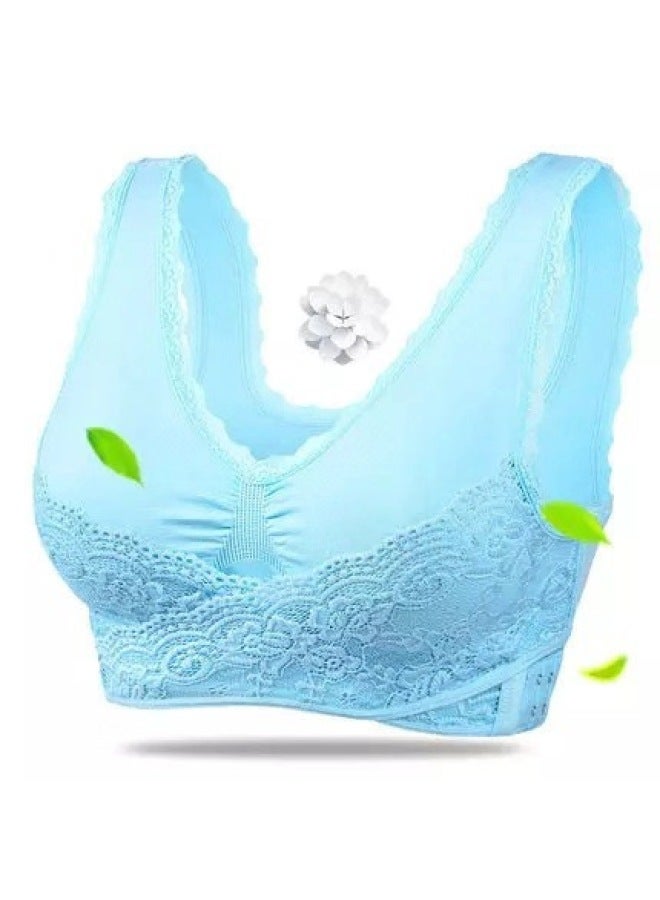 Customized Front Cross Side Buckle Lace Push-up No Rims Sports Bra Yoga Running Fitness Sports Bra For Women