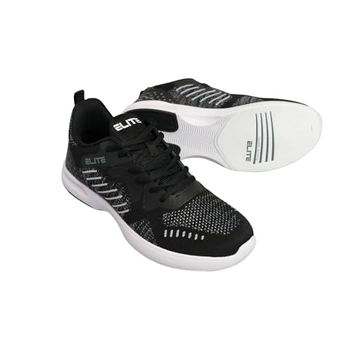 ELITE Men's Freedom USA Flag Athletic Lace Up Bowling Shoes with Universal Sliding Soles for Right or Left Handed Bowlers (Black/Grey, US Footwear Size System, Adult, Men, Numeric, Medium, 9) - Image 4