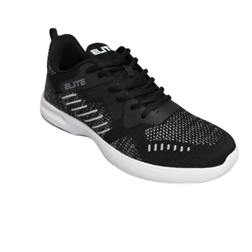 ELITE Men's Freedom USA Flag Athletic Lace Up Bowling Shoes with Universal Sliding Soles for Right or Left Handed Bowlers (Black/Grey, US Footwear Size System, Adult, Men, Numeric, Medium, 9) - Image 5