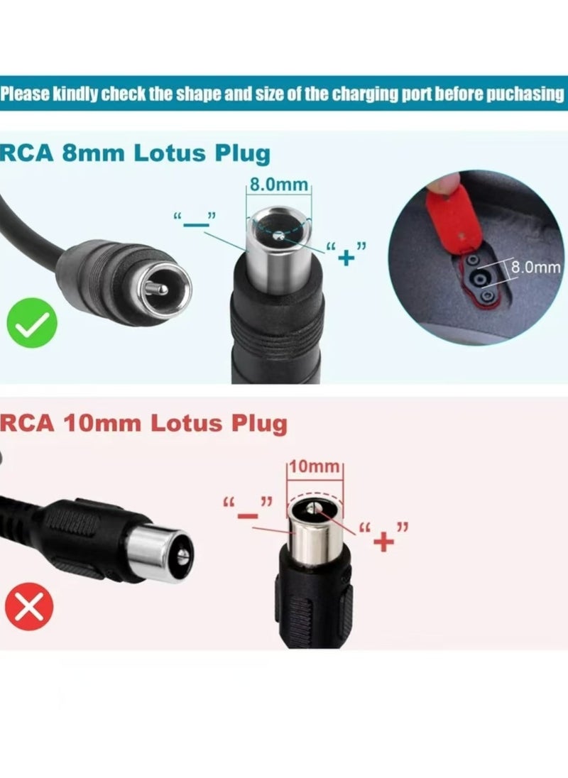 FLOWING 42V 2A Electric Scooter Charger for Xiaomi M365, Pro, Pro 2, Mi 3, 1s, Segway Ninebot Scooter G30 ES1 ES2 ES3 ES4 E22E E25E E45E, 36V Battery Charger for Aovo, Bird, Lime, Spin, Skip  - Image 2