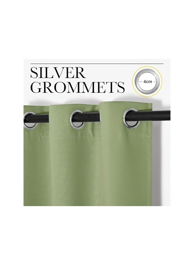 The Bros Blackout Curtain, 2 Panels Thermal Insulated Grommet Noise Reducing Drapes, Room Darkening Curtains for Bedroom,Living Room(100 x 250cm) - Image 3