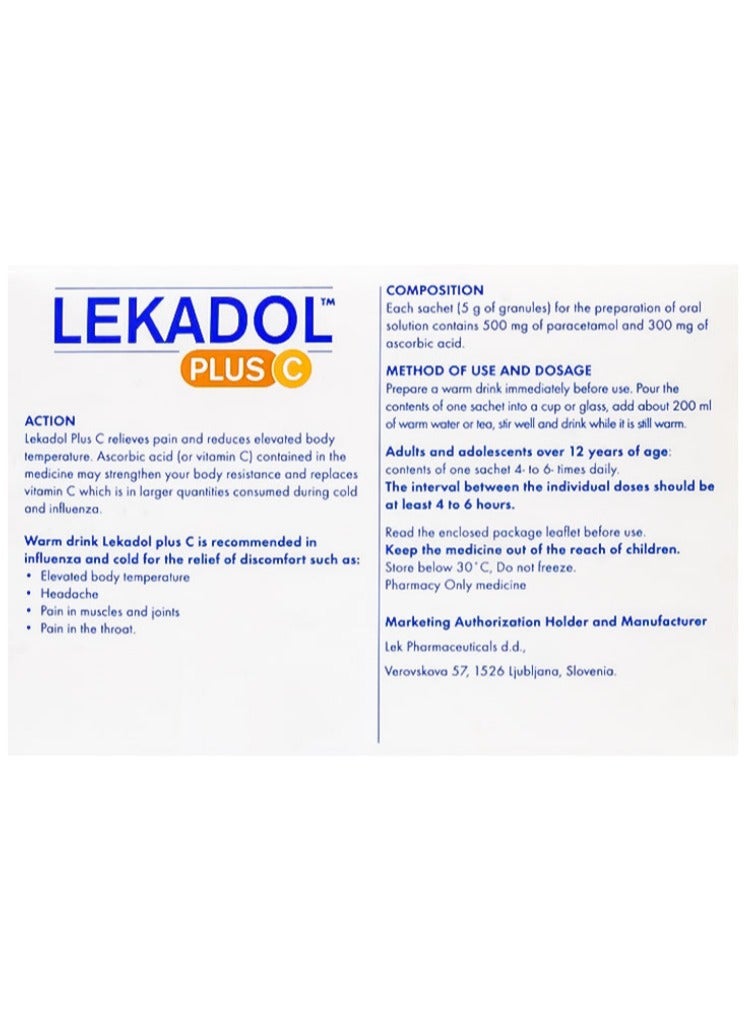 Sandoz Lekadol Plus C Sachets 20's - Image 3