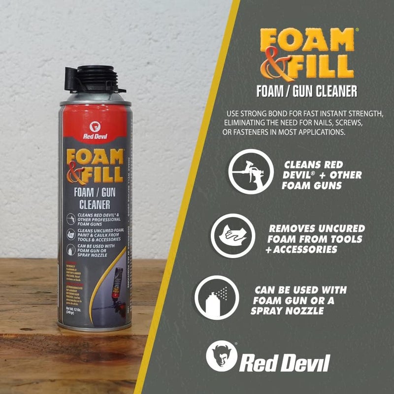 Red Devil 0921 Fill Foam Gun Cleaner, One Size, Clear - Image 2