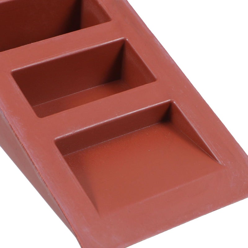 Heavy Duty Rubber Door Stopper Wedge Large Brown Non Slip For Garage Warehouse Home - Image 4