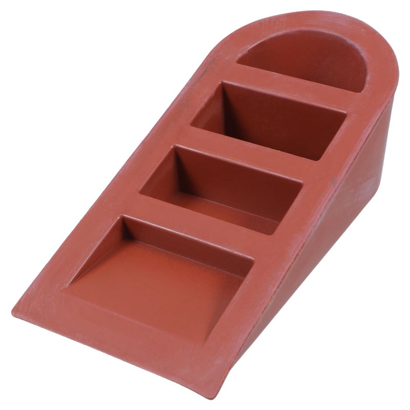 Heavy Duty Rubber Door Stopper Wedge Large Brown Non Slip For Garage Warehouse Home - Image 2