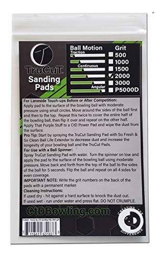 Creating the Difference TruCut Sanding Pads | Made Specifically for Bowling Balls | Resurfacing – Surface Management (2000 Grit, 5 inch) - Image 4